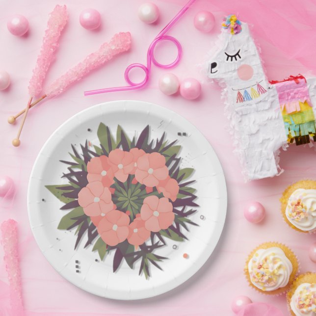Plato De Papel Blumenkranz der Harmonie (Fiesta)