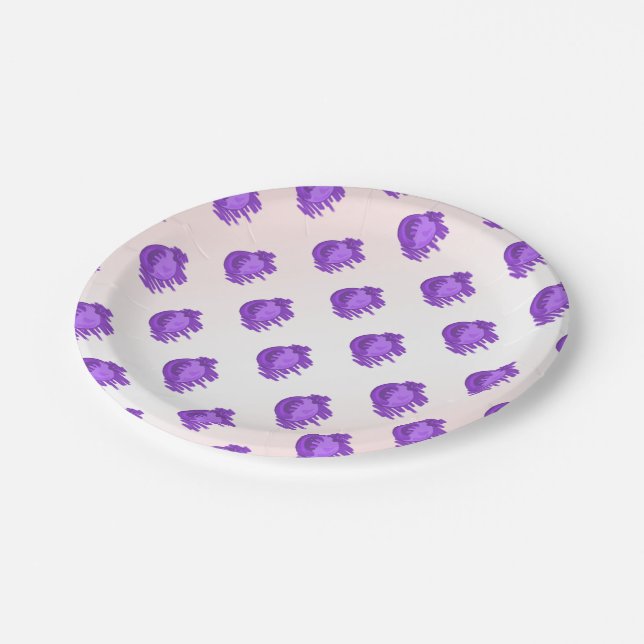 Plato De Papel Blurberries ITD y crema (Angular)