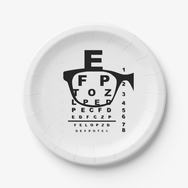 Plato De Papel Blurr Eye Test Chart (Anverso)