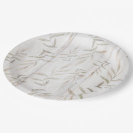 Plato De Papel Blush de Madera Blanca Botánica de Casa de Campo H
