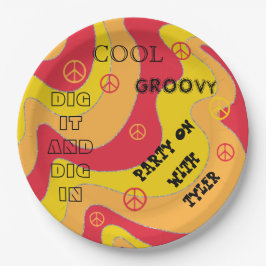 Plato De Papel BM Bar o Bat Mitzvah DIG IN papel