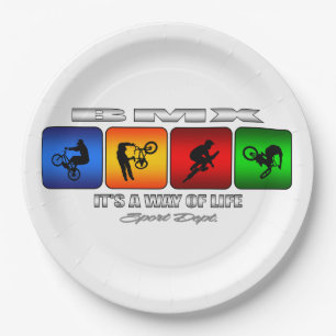Plato De Papel BMX fresco es una manera de vida
