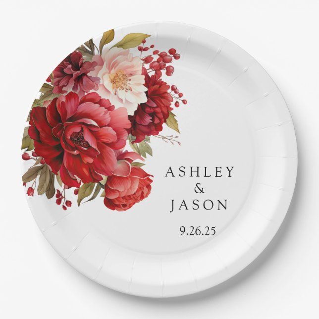 Plato De Papel Boda  (Anverso)