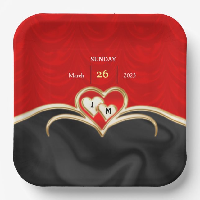 Plato De Papel Boda (Anverso)