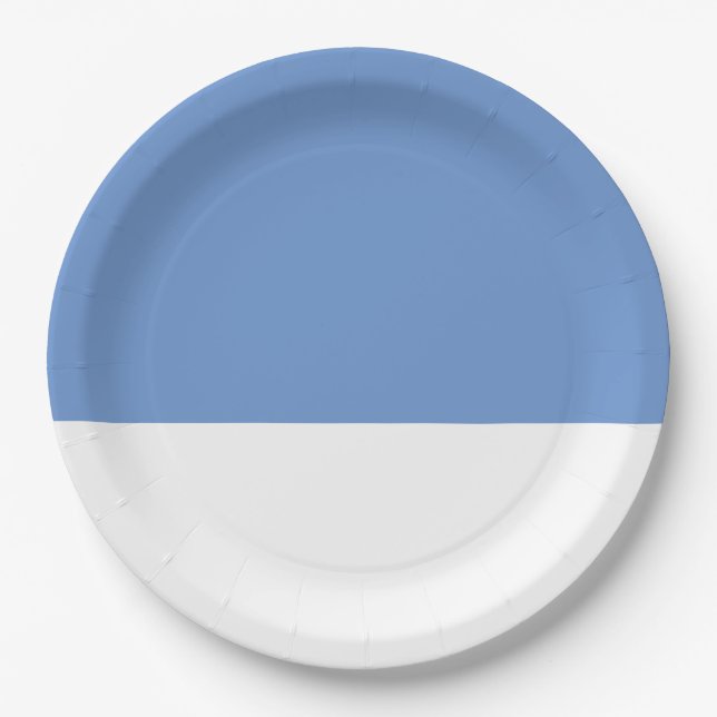 Plato De Papel Boda azul de Cornflower (Anverso)
