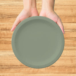 Plato De Papel Boda Bosque de Madera Verde