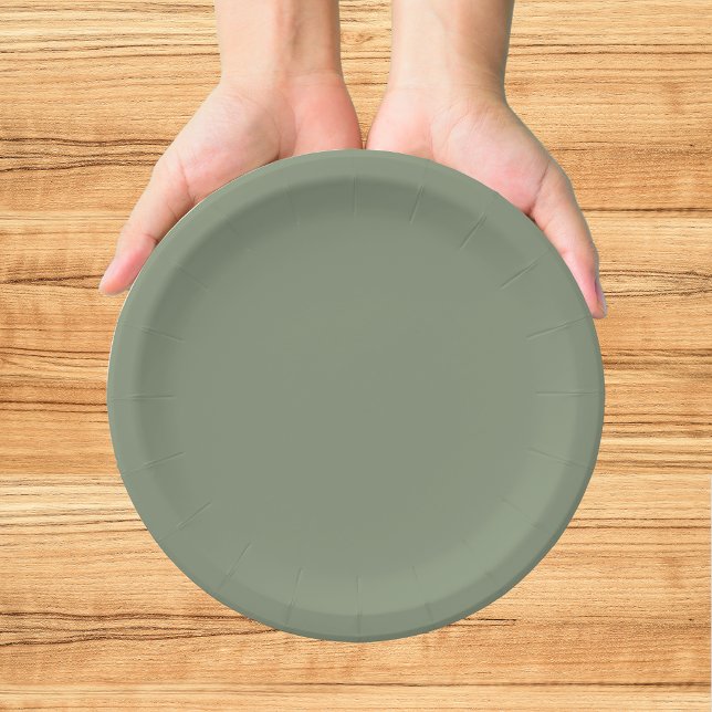 Plato De Papel Boda Bosque de Madera Verde (Subido por el creador)