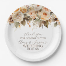 Boda Botánica Floral Beige Neutro Marrón