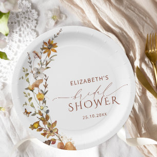 Plato De Papel Boda campestre boho floral
