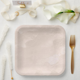 Plato De Papel Boda Chic Perla Glam Marfil Rubor