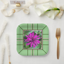 boda cuadrado de "Raspberry Bee Balm"