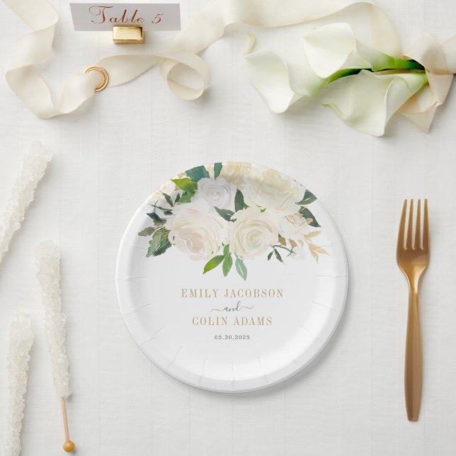 Plato De Papel Boda de amor puro o placas de ducha para novias (Boda)
