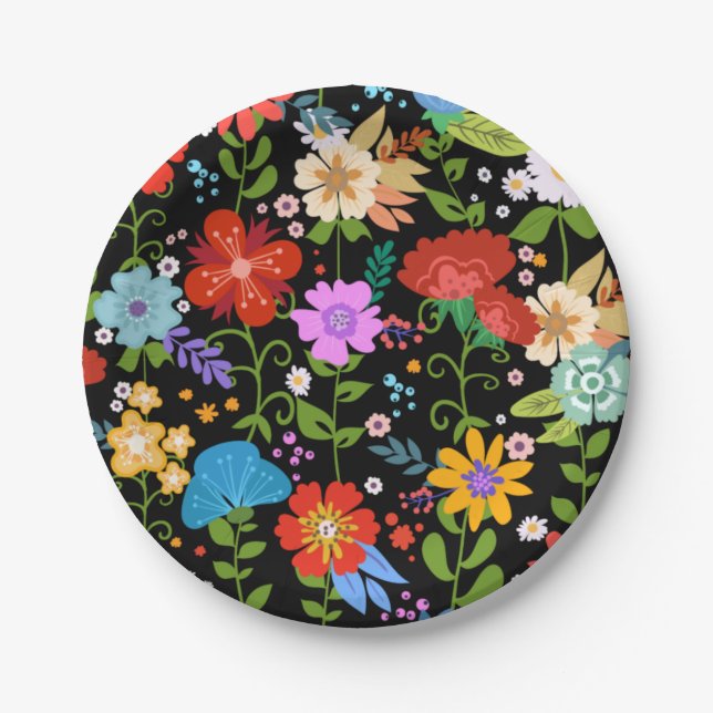 Plato De Papel Boda de Arte Popular Mexicano (Anverso)