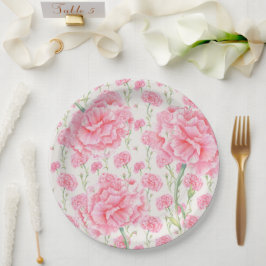 Plato De Papel Boda de canal rosado