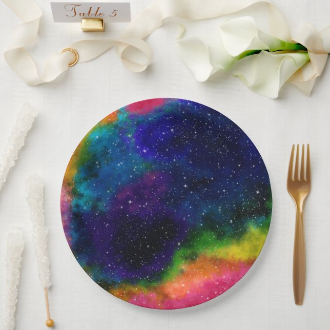 Plato De Papel Boda de Ciencia Ficción Galáctica (Boda)