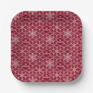 Plato De Papel Boda de copas de nieve al estilo japonés