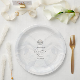Plato De Papel Boda de delfín Whimsy moderno