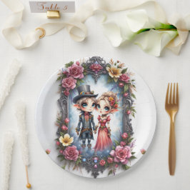 Plato De Papel Boda de Elfo Caprichosa Steampunk