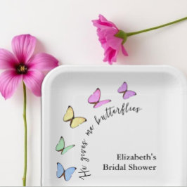 Plato De Papel Boda de Ella Me Da Mariposas en el Estómago