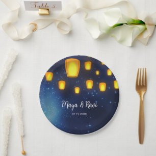 Plato De Papel Boda de faros flotantes