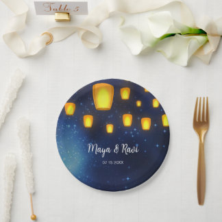 Plato De Papel Boda de faros flotantes