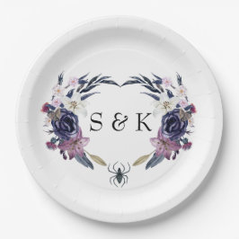 Plato De Papel Boda de Halloween