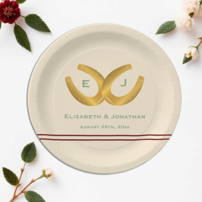 Plato De Papel Boda de herradura occidental (Subido por el creador)