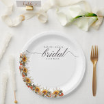 Plato De Papel Boda de hierba de Pampas Gown Boho Bridal Shower<br><div class="desc">Haz que este exclusivo y elegante Boda de Grass Pampas Gown Boho terracotta Bridal Shower sea tu propio diseño: incluye colores de lavanda con trajes de novia y puedes agregar tu registro de bodas o tu sitio web de bodas para compartirlo con tus bestias!</div>