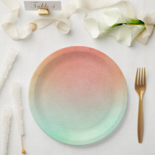 Plato De Papel Boda de la Fábrica de la Moneda naranja
