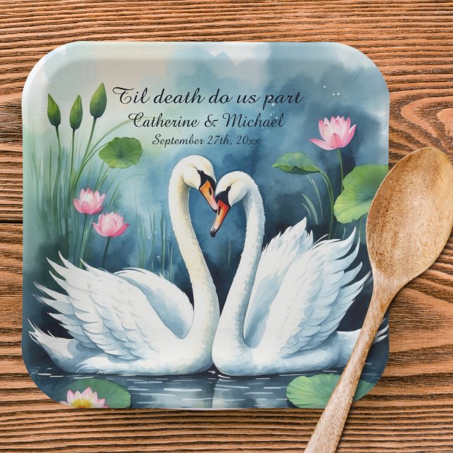 Plato De Papel Boda de Lotus Lake (Subido por el creador)