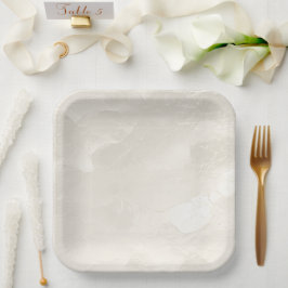 Plato De Papel Boda de marfil Chic Pearl Glam