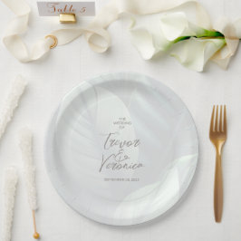 Plato De Papel Boda de Moda tropical duchador de novias