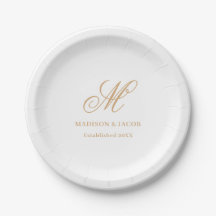 Boda de Monograma Elegante