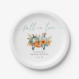Plato De Papel Boda de Otoño Rústica Boho Chic con Calabaza