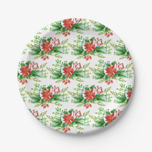 Plato De Papel Boda de Poinsettia