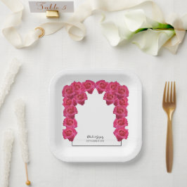 Plato De Papel Boda de rosas rusas