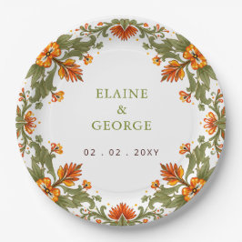 Plato De Papel Boda de Talavera Verde Fiesta Mexicana