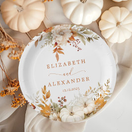 Plato De Papel Boda de terracota de Rusia moderna otoño