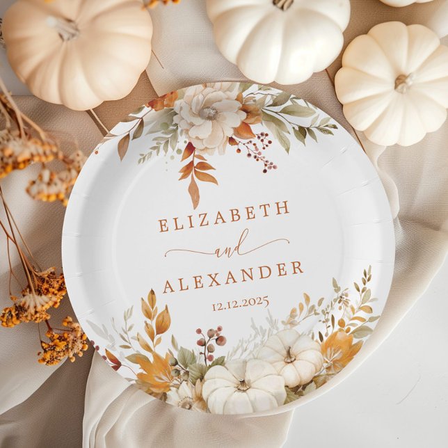 Plato De Papel Boda de terracota de Rusia moderna otoño (Subido por el creador)
