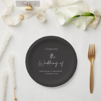 Boda de tipografía negra de escritura informal mod