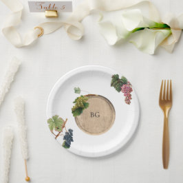 Plato De Papel Boda de viñedos de barril de vino ruso