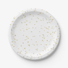 Plato De Papel Boda Dorado Brillante