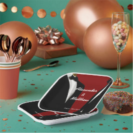 Plato De Papel Boda elegante y moderno de los homosexuales