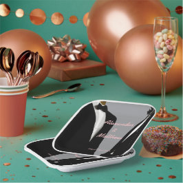 Plato De Papel Boda elegante y moderno de los homosexuales