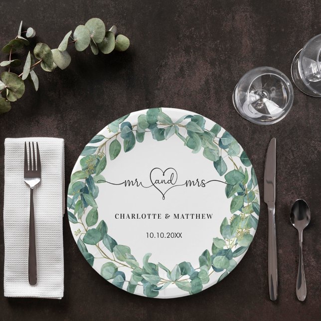 Plato De Papel Boda eucalyptus wreath mr memes (Subido por el creador)