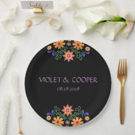 Plato De Papel Boda Fiesta Mexicana Florals