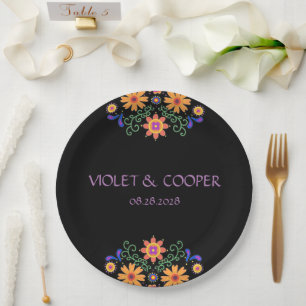 Plato De Papel Boda Fiesta Mexicana Florals