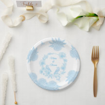Boda floral azul romántico