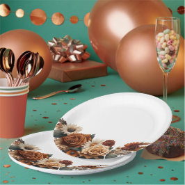 Plato De Papel Boda floral de Moda rusa