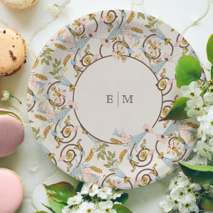 Plato De Papel Boda floral elegante del Royal Victorian